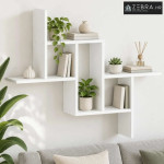 Zidna polica Bijela 87 x 17 x 75 cm Konstruirano drvo - Bijela