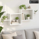 Zidna polica Bijela 95 x 17 x 37 cm Konstruirano drvo - Bijela 2 odjel
