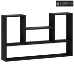 Zidna polica Crna 100 x 17 x 60 cm Konstruirano drvo - Crna