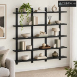 Zidna polica Crni hrast 102 x 13.5 x 102 cm Konstruirano drvo - Crni h