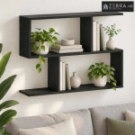 Zidna polica Crni hrast 72 x 17 x 55.5 cm prerađeno drvo - Crni hrast