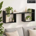 Zidna polica Crni hrast 90 x 17 x 32 cm Prerađeno drvo - Crni hrast