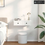 Zidna polica s ladicama bijela 60x28x15 cm konstruirano drvo - Bijela