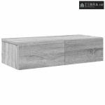Zidna polica s ladicama siva sonoma 60x26,5x15 cm - Sivi hrast sonoma