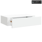 Zidna polica s ladicom bijela 40 x 23,5 x 10 cm MDF - Bijela 40 x 23.5
