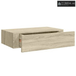 Zidna polica s ladicom boja hrasta 40 x 23,5 x 10 cm MDF - Boja hrasta