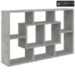 Zidna polica siva boja betona 85x16x52,5 cm konstruirano drvo - Beton