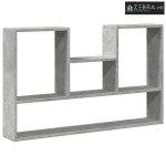 Zidna polica siva boja betona 99x15x60 cm konstruirano drvo - Beton si