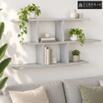 Zidna polica Siva Sonoma 100 x 17 x 45.5 cm prerađeno drvo - Siva Sono