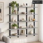 Zidna polica Siva Sonoma 102 x 13.5 x 102 cm Konstruirano drvo - Siva