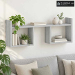 Zidna polica Siva Sonoma 90 x 17 x 32 cm Prerađeno drvo - Siva Sonoma