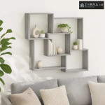 Zidna polica Siva Sonoma 98 x 17 x 91 cm Prerađeno drvo - Siva Sonoma