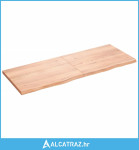 Zidna polica svjetlosmeđa 160x60x4 cm od obrađene hrastovine - NOVO
