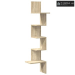 Zidne kutne police boja hrasta sonome 32x32x127,5 cm od iverice - Sono