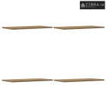 Zidne police 4 kom boja hrasta 60x30x1,5 cm konstruirano drvo - Hrast