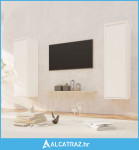 Zidni ormarići 2 kom bijeli 30x30x100 cm od masivne borovine - NOVO