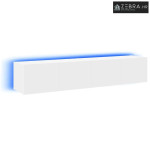 Zidni TV ormarići s LED svjetlima 2 kom bijeli 80x35x31 cm - Bijela 80