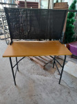 sklopivi stol sa metalnom policom/mrežom 116x60x83cm