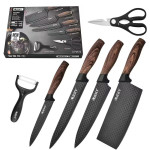 Set kuhinjskih noževa - 6 komada, oštra oštrica od nehrđajućeg čelika