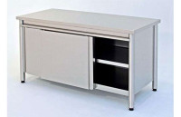 AKCIJA!!!! Inox radni stol+polica 2000x600 mm,sa kliznim vratima,R-1