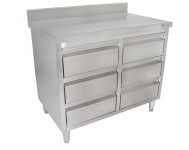 Inox ladičar 1000x600x850,sa 6 ladica i ZZ,R-1