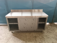 INOX zatvoreni radni stol dim. 1600x700x850mm