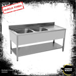 Sudoper 2 korita sa plohom NOVO (st)