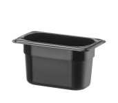 Crna polipropilenska GN posuda 1/9, 0,8 L, visina 100 mm