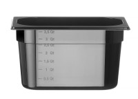 Crna SAN GN posuda 1/4, 3,8 L, visina 150 mm