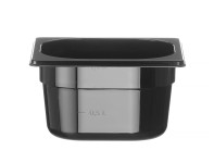 Crna SAN GN posuda 1/6, 1,6 L, visina 100 mm