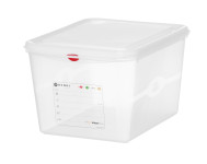 HACCP GN spremnik 1/2 s poklopcem i kopčama, 12,5 L, visina 200 mm