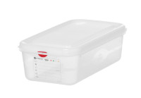 HACCP GN spremnik 1/3 s poklopcem i kopčama, 4 L, visina 100 mm