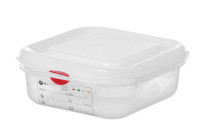 HACCP GN spremnik 1/6 s poklopcem i kopčama, 1,1 L, visina 65 mm