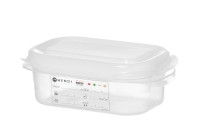 HACCP GN spremnik 1/9 s poklopcem i kopčama, 0,6 L, visina 65 mm