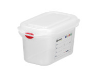 HACCP GN spremnik 1/9 s poklopcem i kopčama, 1 L, visina 100 mm