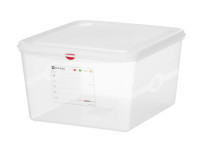 HACCP GN spremnik 2/3 s poklopcem i kopčama, 19 L, visina 200 mm