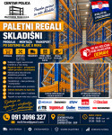 PALETNI REGALI + CENTAR POLICA + SKLADIŠNI REGALI RABLJENO TOP STANJE