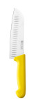 Santoku nož s udubljenjima HACCP, žuti, oštrica 172 mm