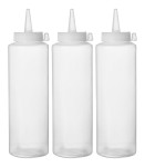 Prozirne bočice za doziranje, 0,35 L – set od 3 komada