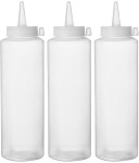 Prozirne bočice za doziranje, 0,7 L – set od 3 komada