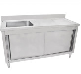 Ugostiteljski inox sudoper s elementom 160cm, sudeoper lijevo