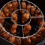 Vertikalni kružni roštilj od nehrđajućeg čelika s 24 ražnjića