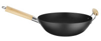 Wok od ugljičnog čelika s drvenim drškama Ø324 mm