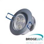Ugradbena LED lampa 3x 1W topla bijela, dimabilna (Bridgelux led)