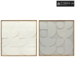 3D zidna dekoracija, set od 2, geometrijska, moderna zidna dekoracija