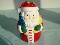 Djed Božićnjak, djed Mraz - keramička figura posuda za bombone ili sli