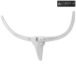 Zidna Aluminijska Dekoracija Glava Bika Srebrna boja 96 cm - 96 cm