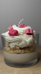 handmade essential candle, soy wax, valentine's day, desert candle