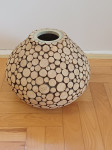 Drvena okrugla vaza