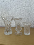 Komplet od 3 kristalne vaze